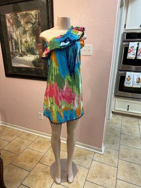 Mud Pie Colorful Abstract Casual Dress